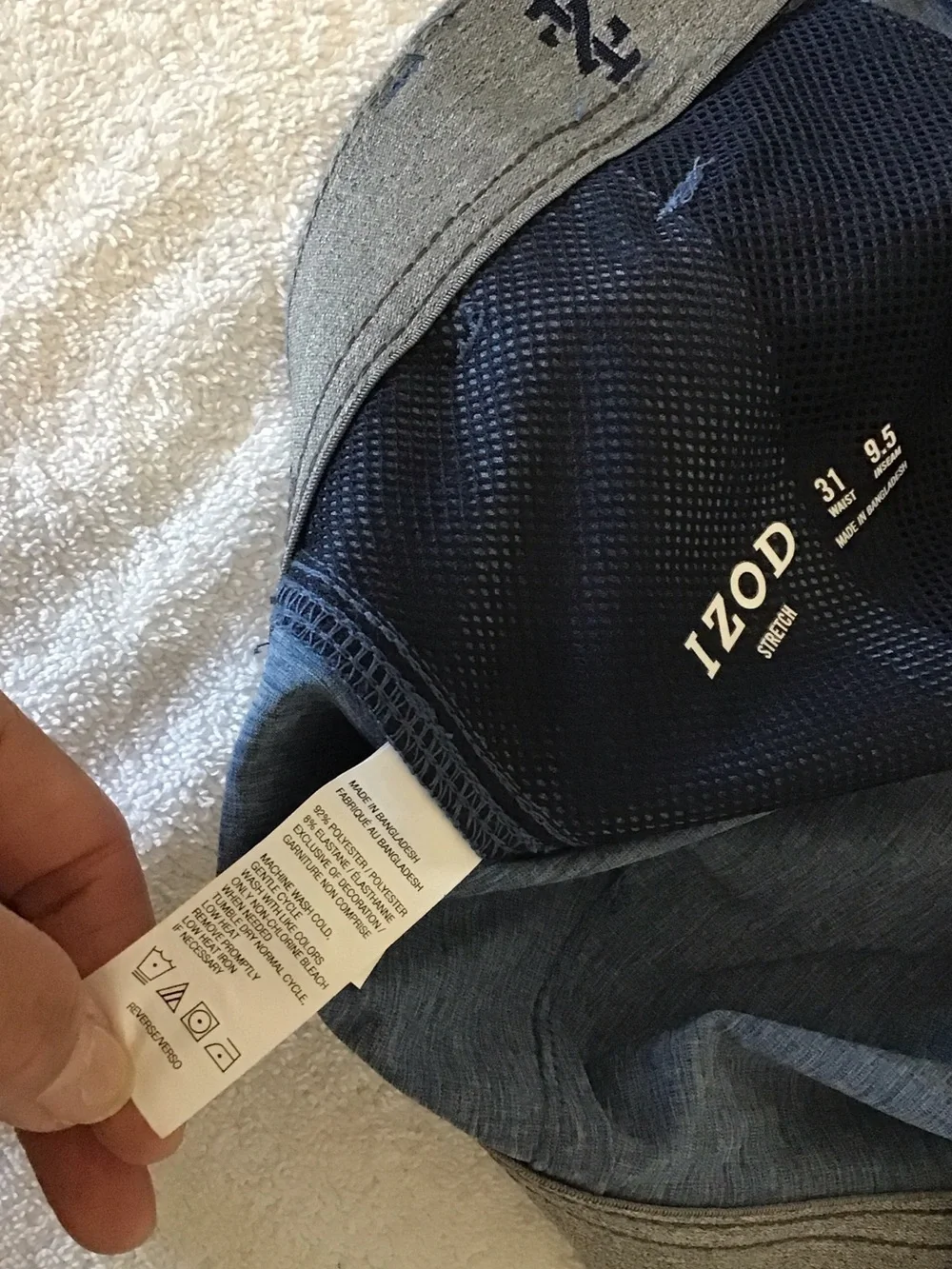 Izod Men's Chambray Blue Swim Trunks Size 31 Waist NWT